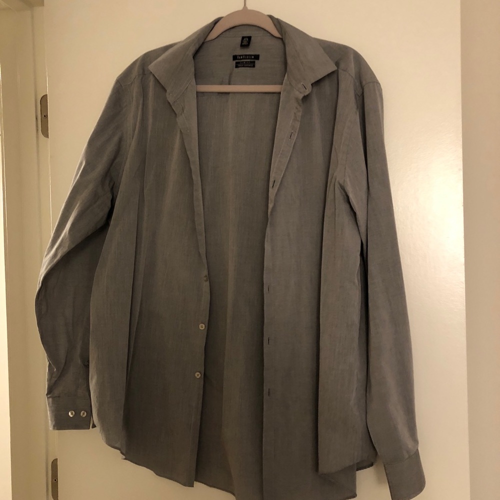 Van Heusen Gray Slim Fit men’s dress shirt